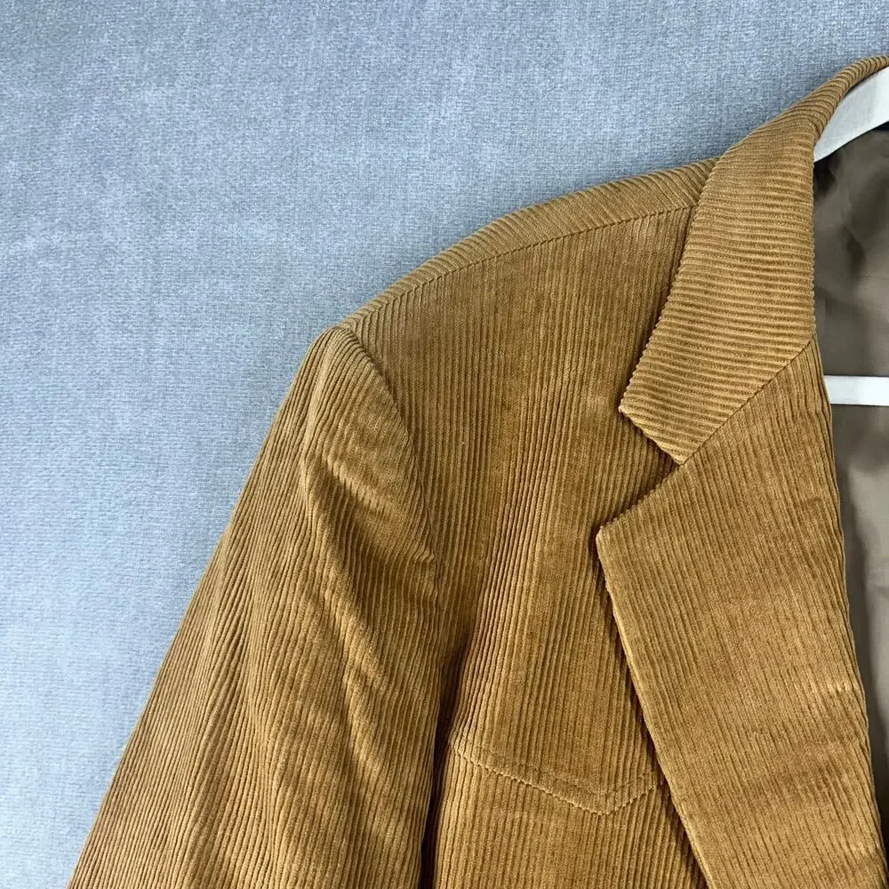Joe Namath Signature Collection Vintage 80s Tan Corduroy Blazer 48L